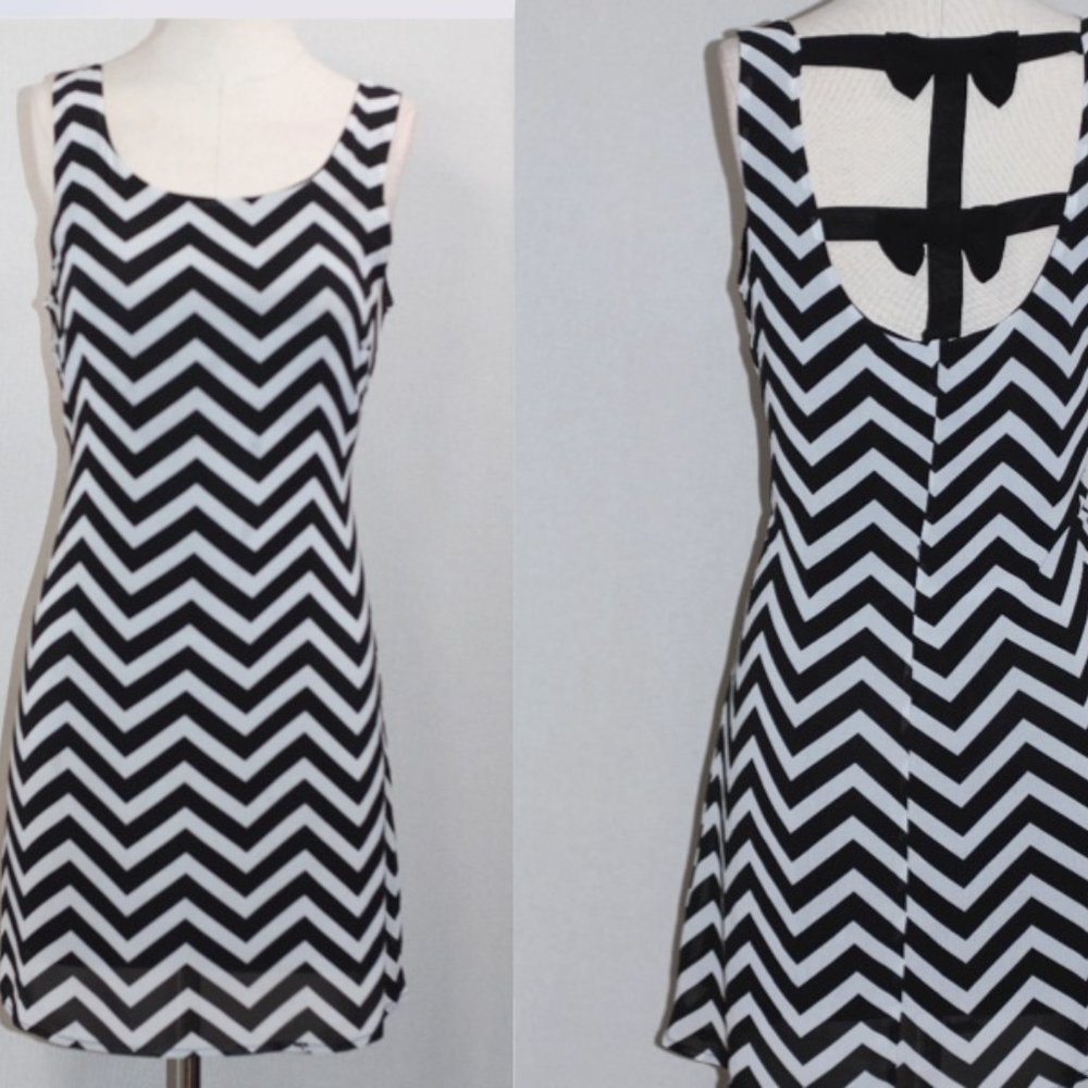Black White Stripe Dress